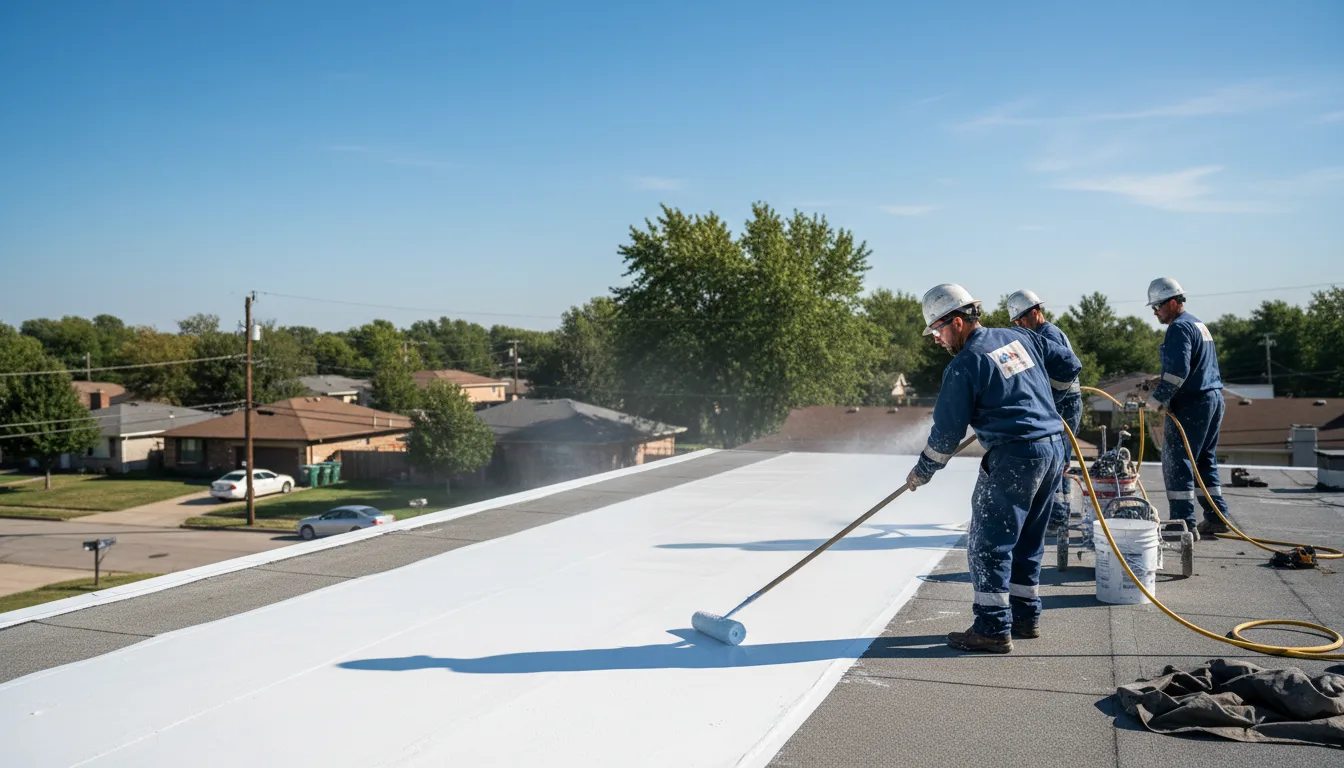 Commercial roof coating in Weatherby, MO near me